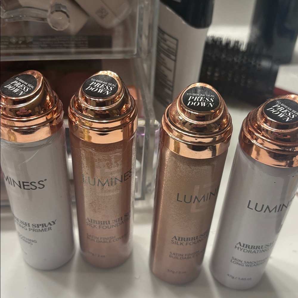 Luminess Airbrush Primer and Foundation Set - Rose Gold and White